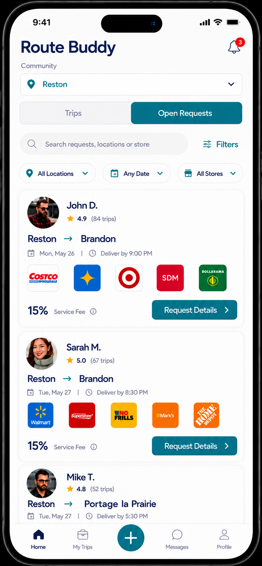 Open Requests app design preview